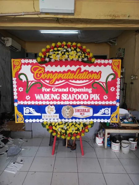 Papan Bunga Ucapan Selamat Kunciran